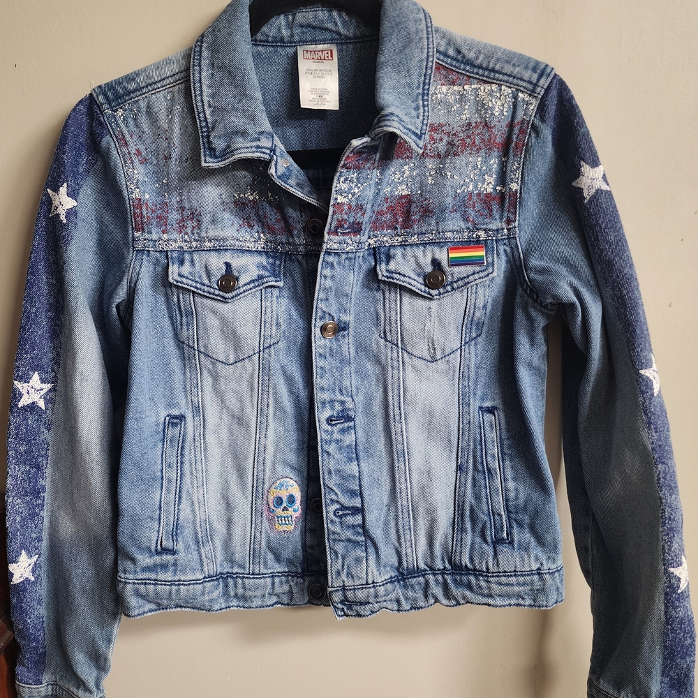 Marvel Denim Jacket With Rainbow Patch - image 2